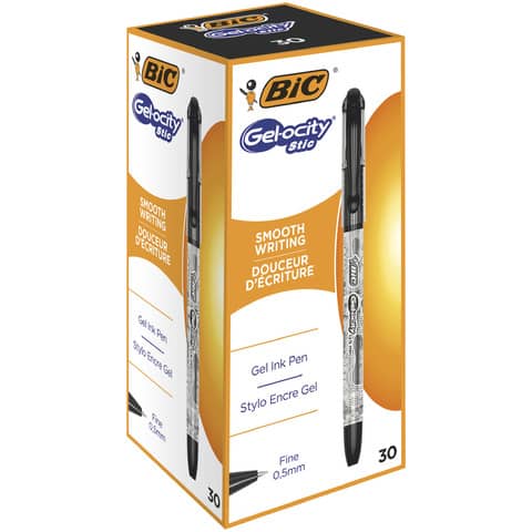 Penna gel con cappuccio BIC Gelocity Stic 0,5 mm nero CEL1010266